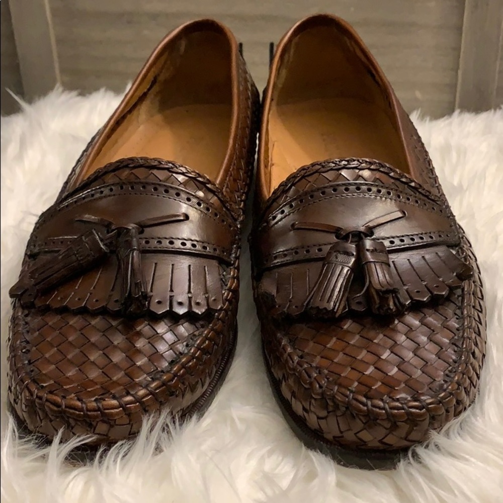 Principe Brown Woven Loafer with Tassels